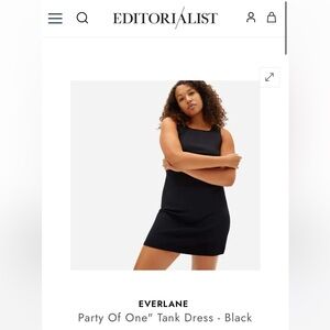 EUC Everlane “party of one” tank dress